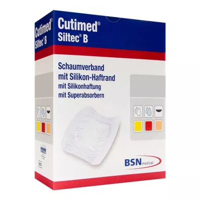Cutimed Siltec B skumförband 12,5x12,5 cm med klisterkant, 12 st Cutimed Siltec B skumförband 12,5x12,5 cm med klisterkant, 12 st
