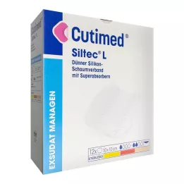 CUTIMED Siltec L Skumförband 10x10 cm, 12 st