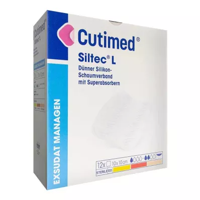 Cutimed Siltec L skumförband 10x10 cm dü.san.haf., 12 st Cutimed Siltec L skumförband 10x10 cm dü.san.haf., 12 st