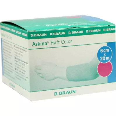 ASKINA Självhäftande bandage färg 6 cmx20 m rosa, 1 st