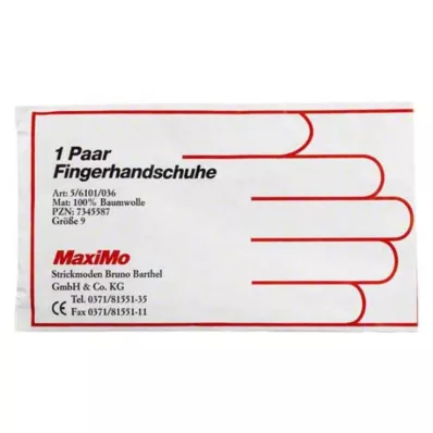 Handskar bomull stl 9 extra längd, 2 st
