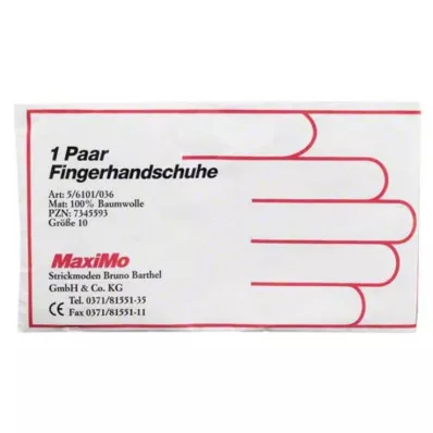 Handskar bomull stl 10 extra längd, 2 st
