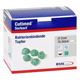 CUTIMED Sorbact swabs i valnötsstorlek, 75 st