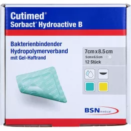 CUTIMED Sorbact Hydroactive B Gel-V.7x8,5 cm självhäftande, 12 st