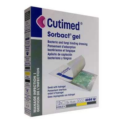 Cutimed Sorbact Gel Kompresser 7,5x15 cm, 12 st Cutimed Sorbact Gel Kompresser 7,5x15 cm, 12 st
