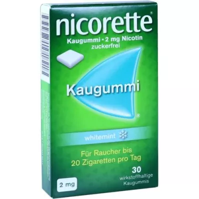 NICORETTE Tuggummi 2 mg vitmynta, 30 st