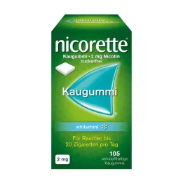 NICORETTE Tuggummi 2 mg vitmynta, 105 st