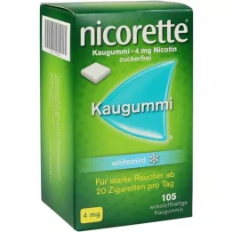 NICORETTE Tuggummi 4 mg vitmynta, 105 st