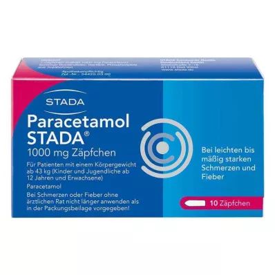 PARACETAMOL STADA 1000 mg suppositorium, 10 st