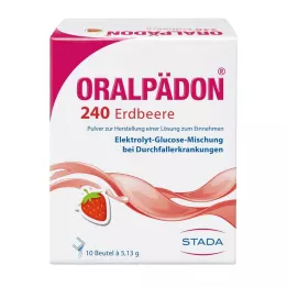 ORALPÄDON 240 Jordgubb Btl. pulver, 10 st