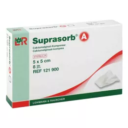 SUPRASORB A Kalciumalginat Compr.5x5 cm, 8 st