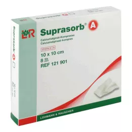 SUPRASORB A Kompress av kalciumalginat 10x10 cm, 8 st