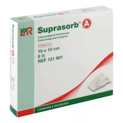 Suprasorb A kalciumalginatkompress(er) 10 x 10 cm (8 stycken)