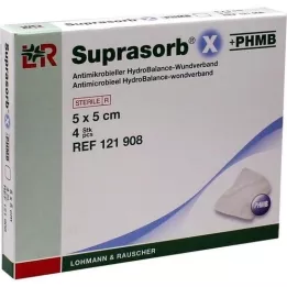 SUPRASORB X+PHMB HydroBalance sårförband 5x5 cm, 4 st