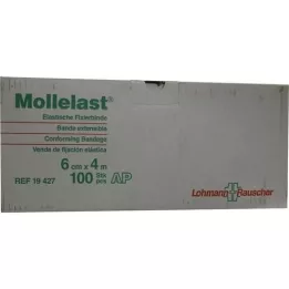 MOLLELAST Bandage 6 cmx4 m vitt löst, 100 st