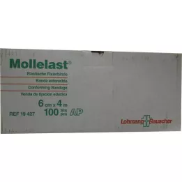 MOLLELAST Bandage 6 cmx4 m vitt löst, 100 st