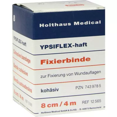 YPSIFLEX Självhäftande fixeringsband 8 cm x 4 m, 1 st