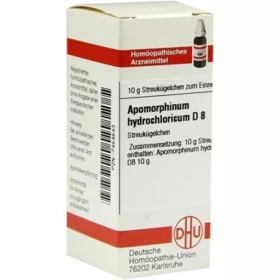 APOMORPHINUM HYDROCHLORICUM D 8 kulor, 10 g