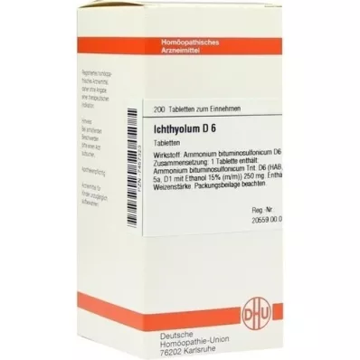 ICHTHYOLUM D 6 tabletter, 200 st