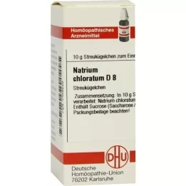 NATRIUM CHLORATUM D 8 kulor, 10 g