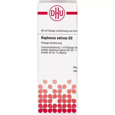 RAPHANUS SATIVUS D 3 Utspädning, 20 ml