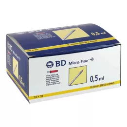 BD MICRO-FINE+ Insulinspr.0,5 ml U40 8 mm, 100X0,5 ml