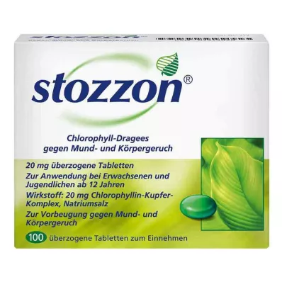 STOZZON Klorofylldragerade tabletter, 100 st