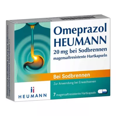 OMEPRAZOL Heumann 20 mg b.Sodbr.gastric.juice.hardc., 7 st