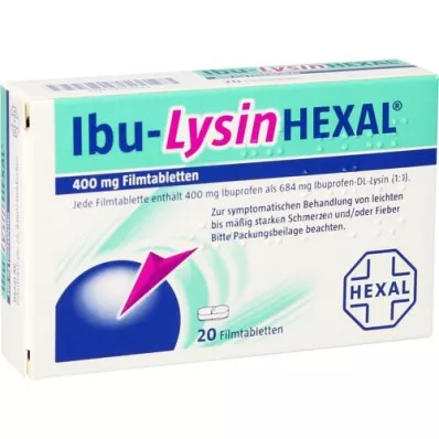 IBU-LYSINHEXAL Filmdragerade tabletter, 20 st