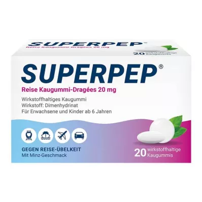 SUPERPEP® Resetuggummidragéer, 20 st