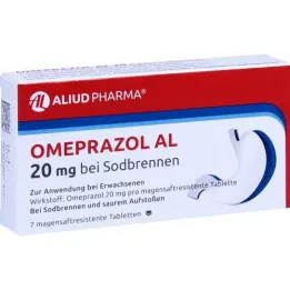 OMEPRAZOL AL 20 mg b.Sodbr.magsafttabletter, 7 st