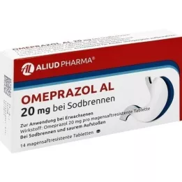 OMEPRAZOL AL 20 mg b.Sodbr.magsafttabletter, 14 st
