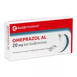OMEPRAZOL AL 20 mg b.Sodbr.magsafttabletter, 14 st