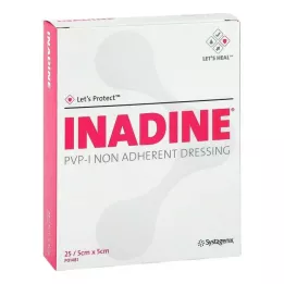 INADINE Salva gasbinda m. PVP Jod. 5x5cm, 25 st