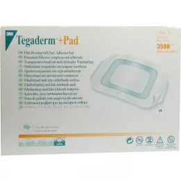 TEGADERM 3M Plus Pad 9x10 cm Färdigtillverkad.3586, 25 st