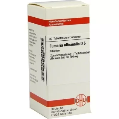 FUMARIA OFFICINALIS D 6 tabletter, 80 pc