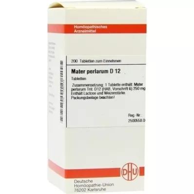 MATER PERLARUM D 12 tabletter, 200 st