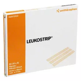 LEUKOSTRIP Suturremsor 4x38 mm, 10X8 st