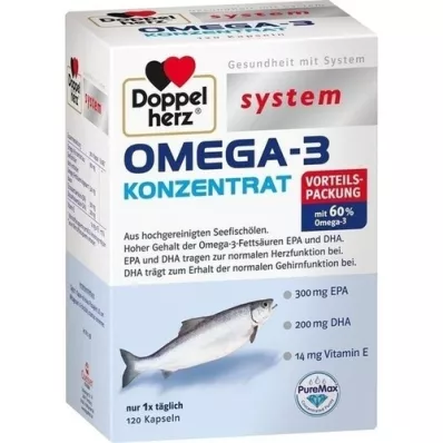 DOPPELHERZ Omega-3 koncentrat systemkapslar, 120 st