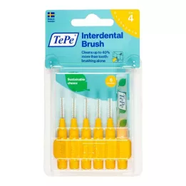 TEPE Mellanrumsborste original 0,7 mm ISO 4 gula, 6 st