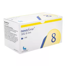 NOVOFINE 8 kanyler 0,30x8 mm 30 G tunnväggiga, 100 st