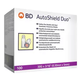 BD AUTOSHIELD Duo säkerhetspenna nålar 5 mm, 100 st