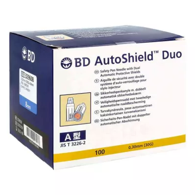 BD AUTOSHIELD Duo säkerhetspenna nålar 8 mm, 100 st