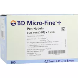 BD MICRO-FINE+ 8 stiftnålar 0,25x8 mm, 100 st