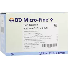 BD Micro-Fine + 8 nålar 0,25x8 mm, 100 st