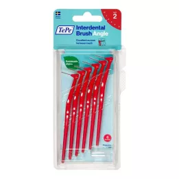 TEPE Interdentalborste Vinkel 0,5 mm ISO 2 röda, 6 st