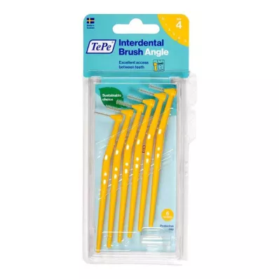 TEPE Interdentalborste Vinkel 0,7 mm ISO 4 gula, 6 st