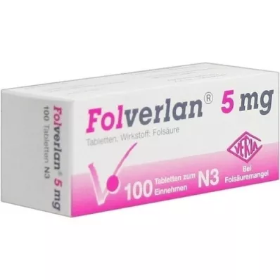 FOLVERLAN 5 mg tabletter, 100 st