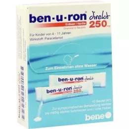 BEN-U-RON direkt 250 mg granulat jordgubbe/vanilj, 10 st