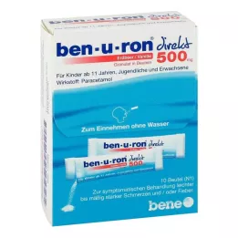 BEN-U-RON direkt 500 mg granulat jordgubbe/vanilj, 10 st